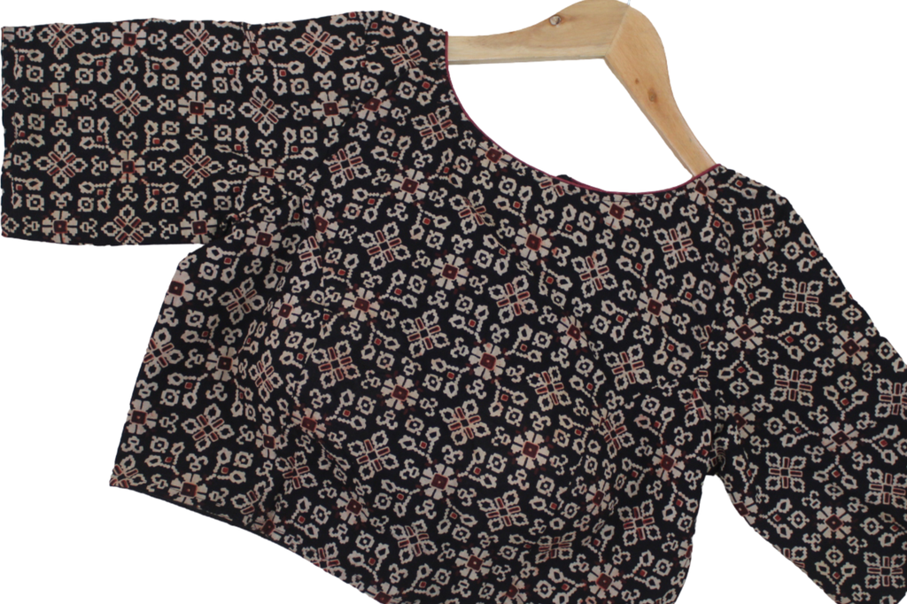Cotton Hand Block Print Sleeveless Blouse