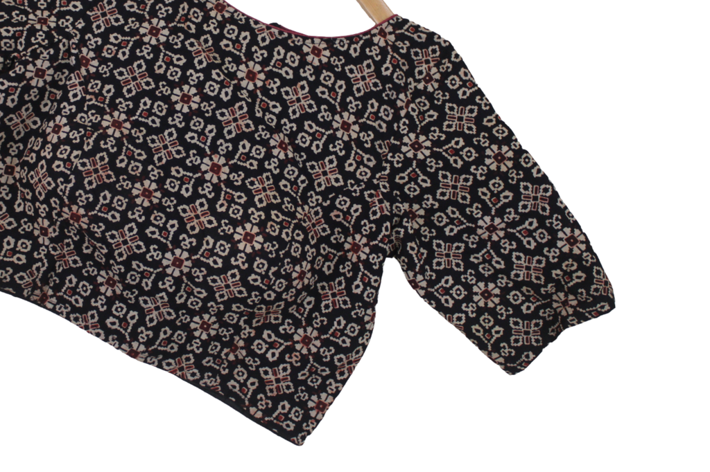 Cotton Hand Block Print Stitched Blouse