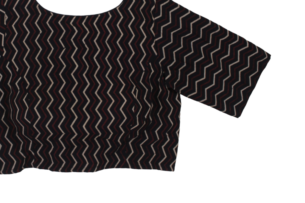 Cotton Hand Block Print Stitched Blouse
