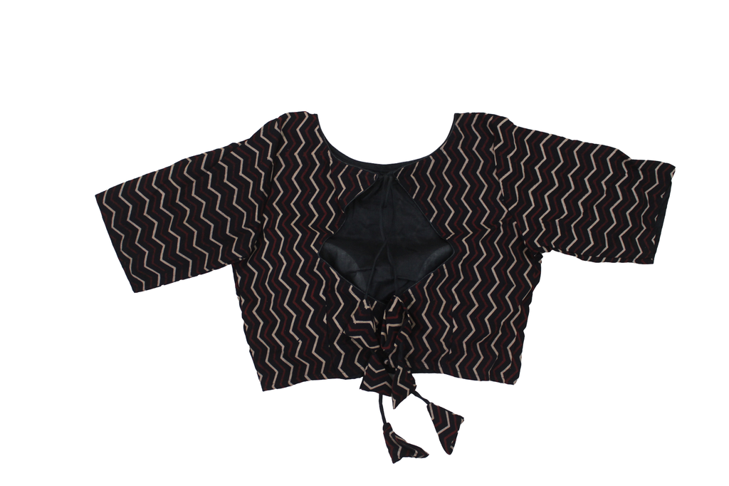 Cotton Hand Block Print Stitched Blouse