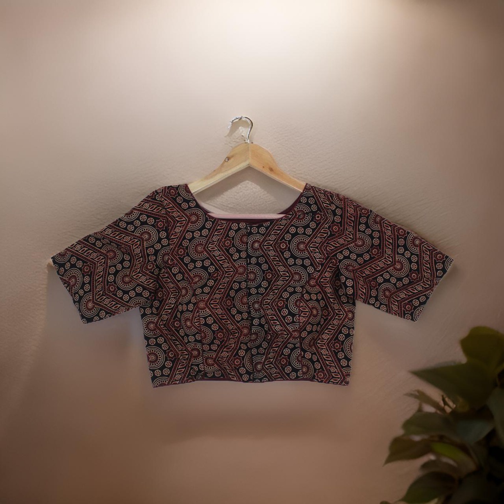 Cotton Hand Block Print Sleeveless Blouse