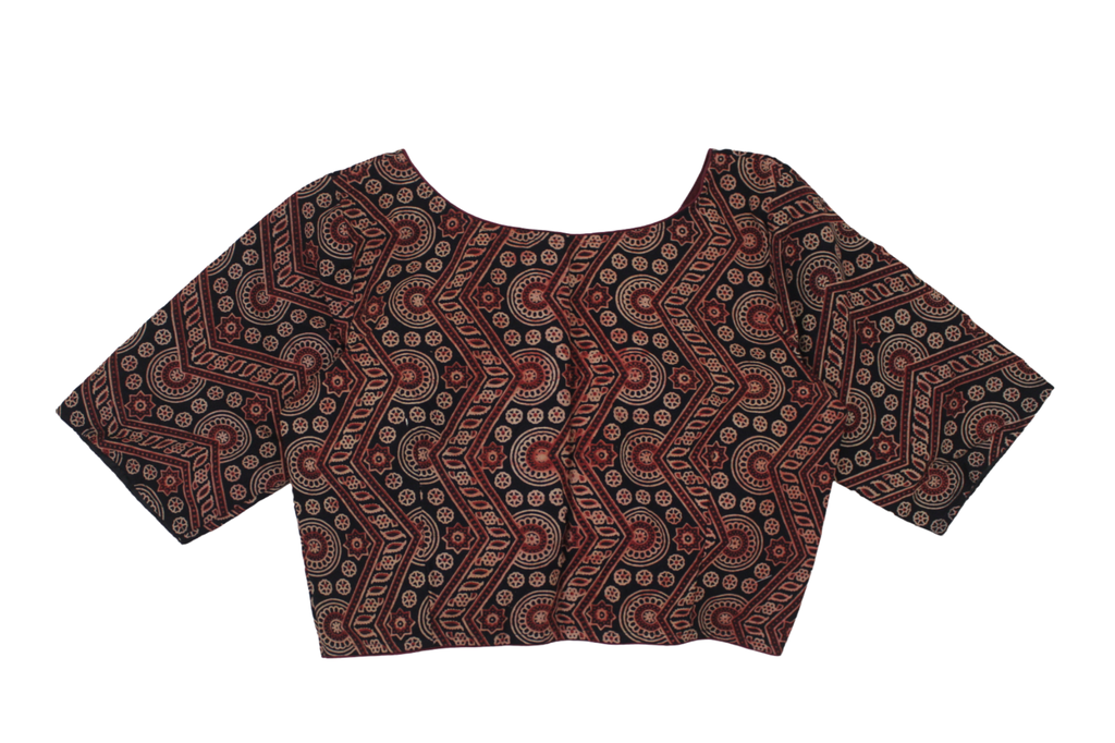 Cotton Hand Block Print Stitched Blouse