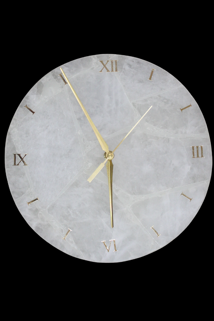 Handcrafted Natural Agate Stone Wall Clock