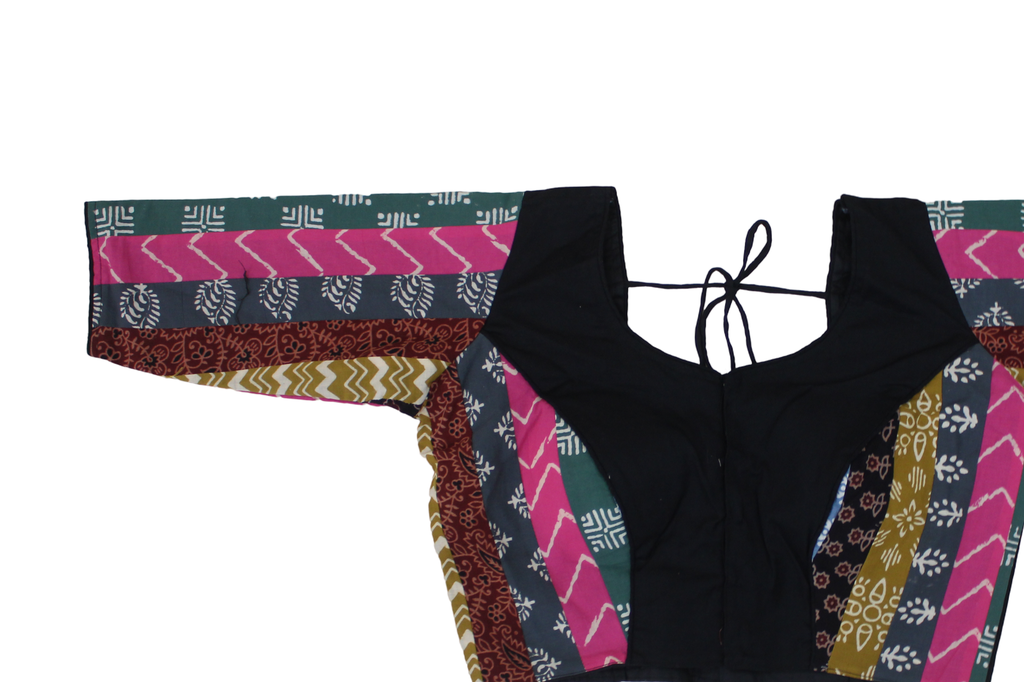 Cotton Hand Block Printed Patchwork Chaniya Choli