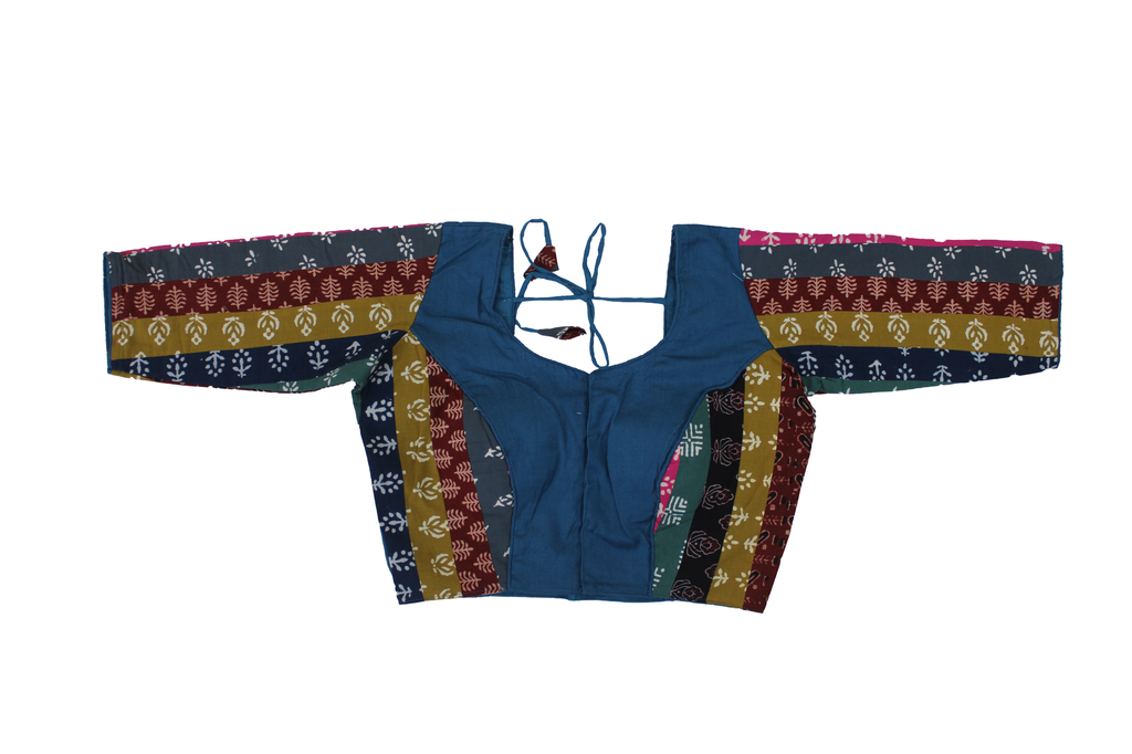 Cotton Hand Block Printed Patchwork Chaniya Choli