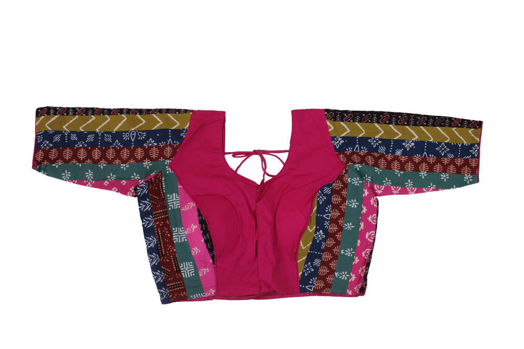 Cotton Hand Block Printed Patchwork Chaniya Choli