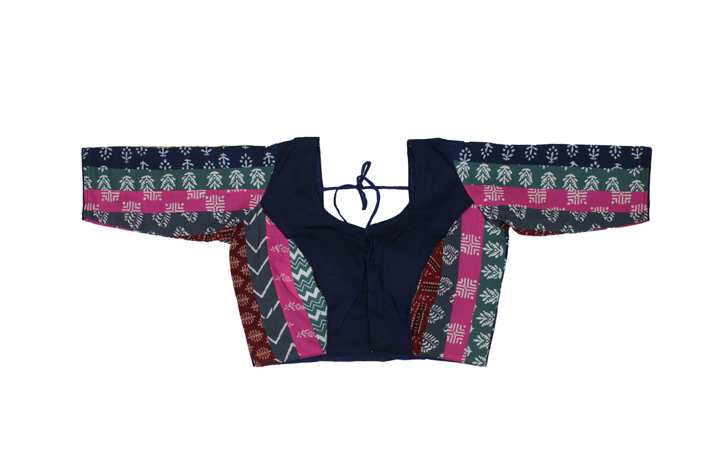 Cotton Hand Block Printed Patchwork Chaniya Choli