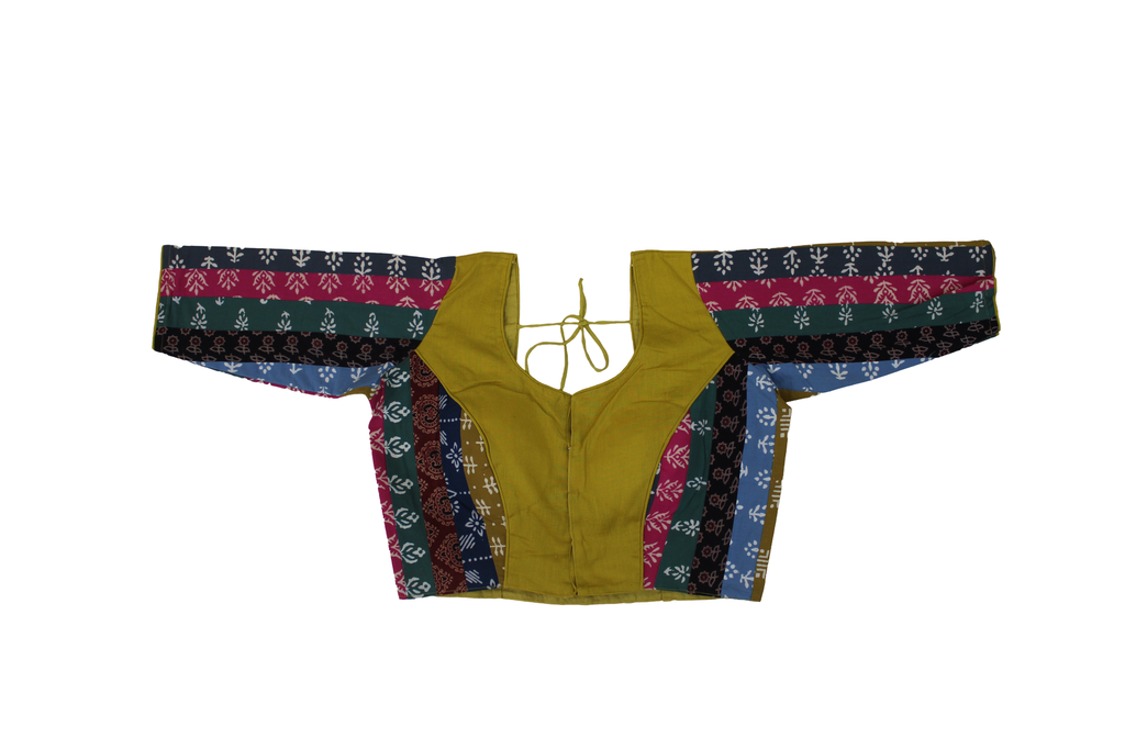 Cotton Hand Block Printed Patchwork Chaniya Choli