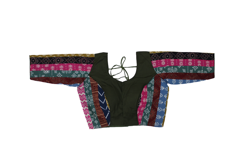 Cotton Hand Block Printed Patchwork Chaniya Choli