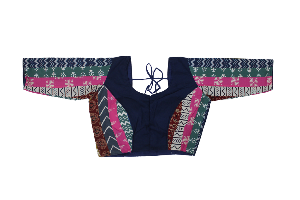 Cotton Hand Block Printed Patchwork Chaniya Choli