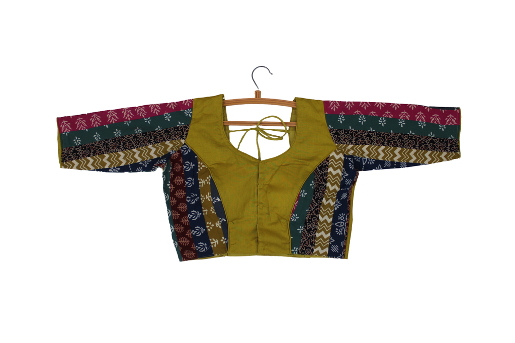 Cotton Hand Block Printed Patchwork Chaniya Choli
