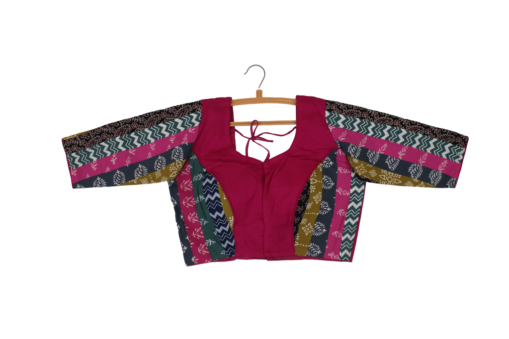 Cotton Hand Block Printed Patchwork Chaniya Choli