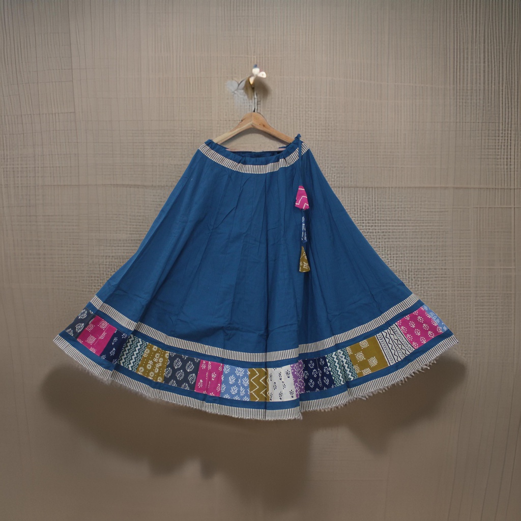 Cotton Hand Block Printed Patchwork Chaniya Choli