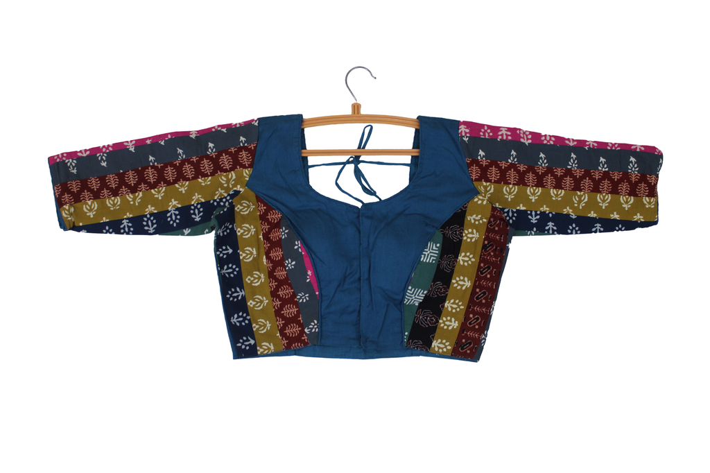 Cotton Hand Block Printed Patchwork Chaniya Choli