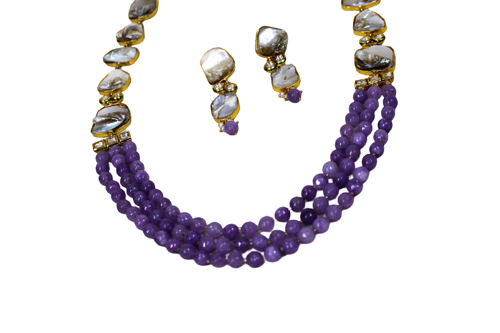 Handmade Semi Precious Stone Necklace Set