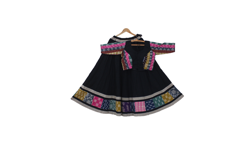 Cotton Hand Block Printed Patchwork Chaniya Choli