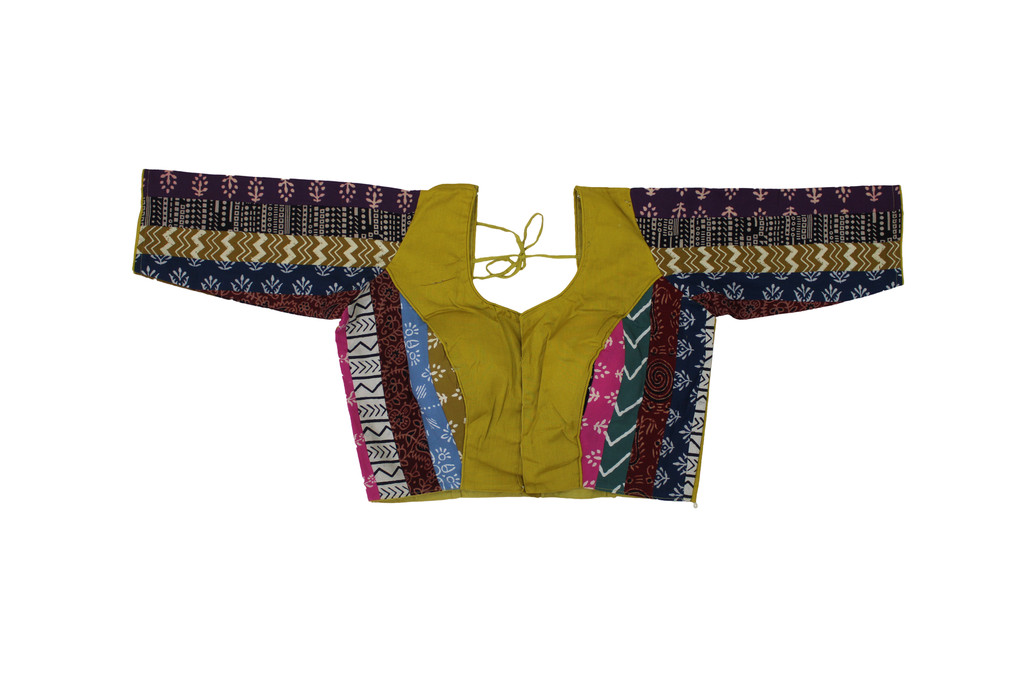 Cotton Hand Block Printed Patchwork Chaniya Choli
