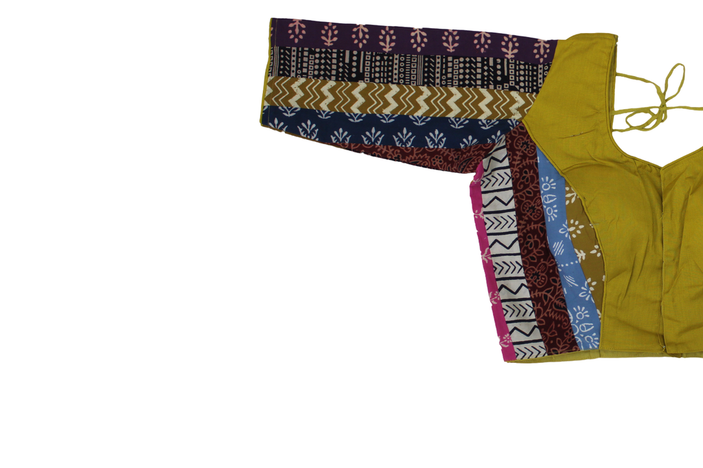 Cotton Hand Block Printed Patchwork Chaniya Choli