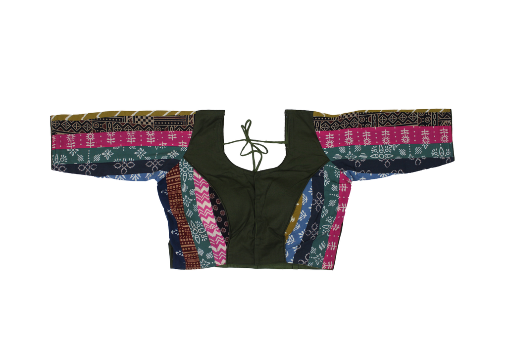 Cotton Hand Block Printed Patchwork Chaniya Choli