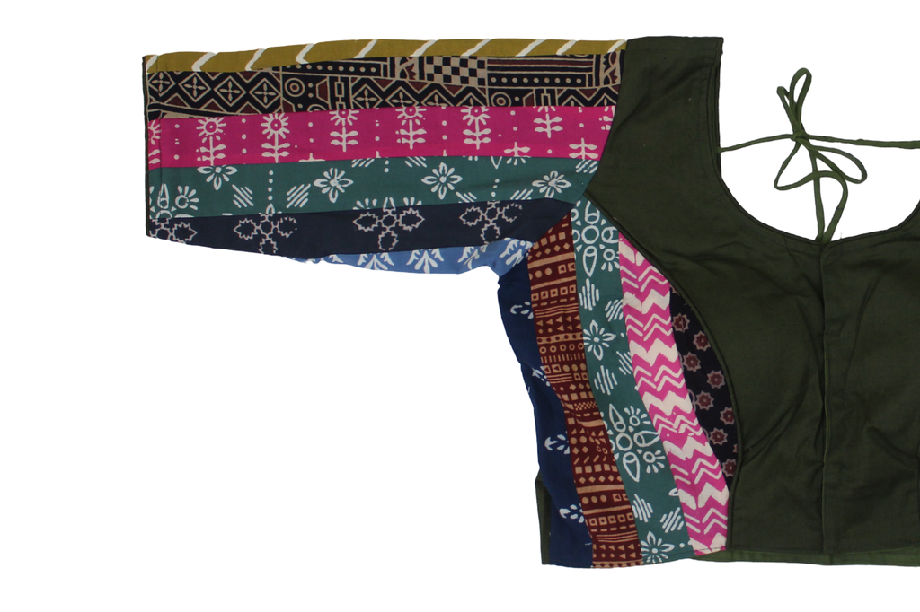 Cotton Hand Block Printed Patchwork Chaniya Choli