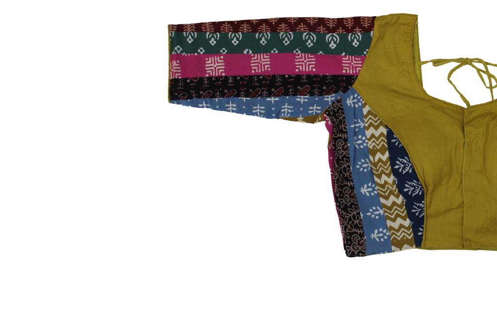 Cotton Hand Block Printed Patchwork Chaniya Choli