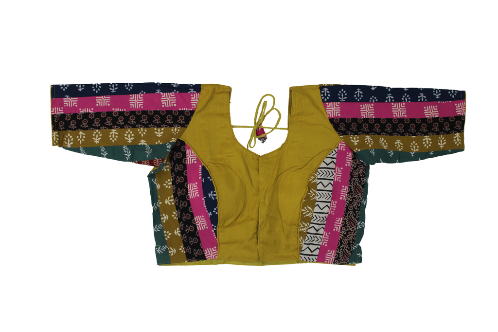 Cotton Hand Block Printed Patchwork Chaniya Choli