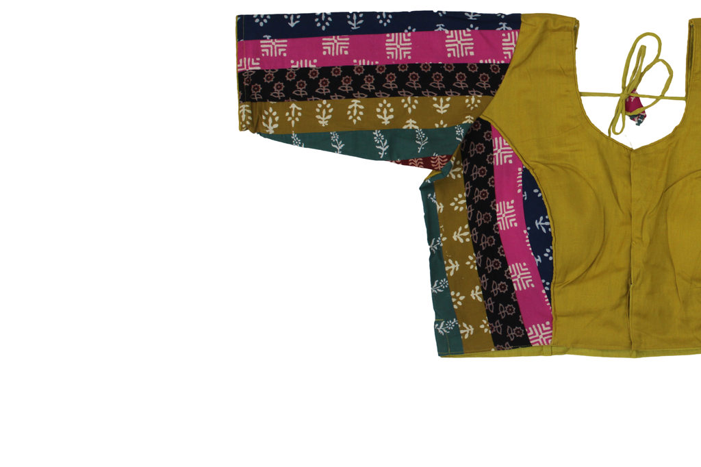 Cotton Hand Block Printed Patchwork Chaniya Choli