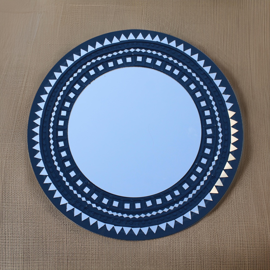 Handcrafted Mud Work Wall Mirror