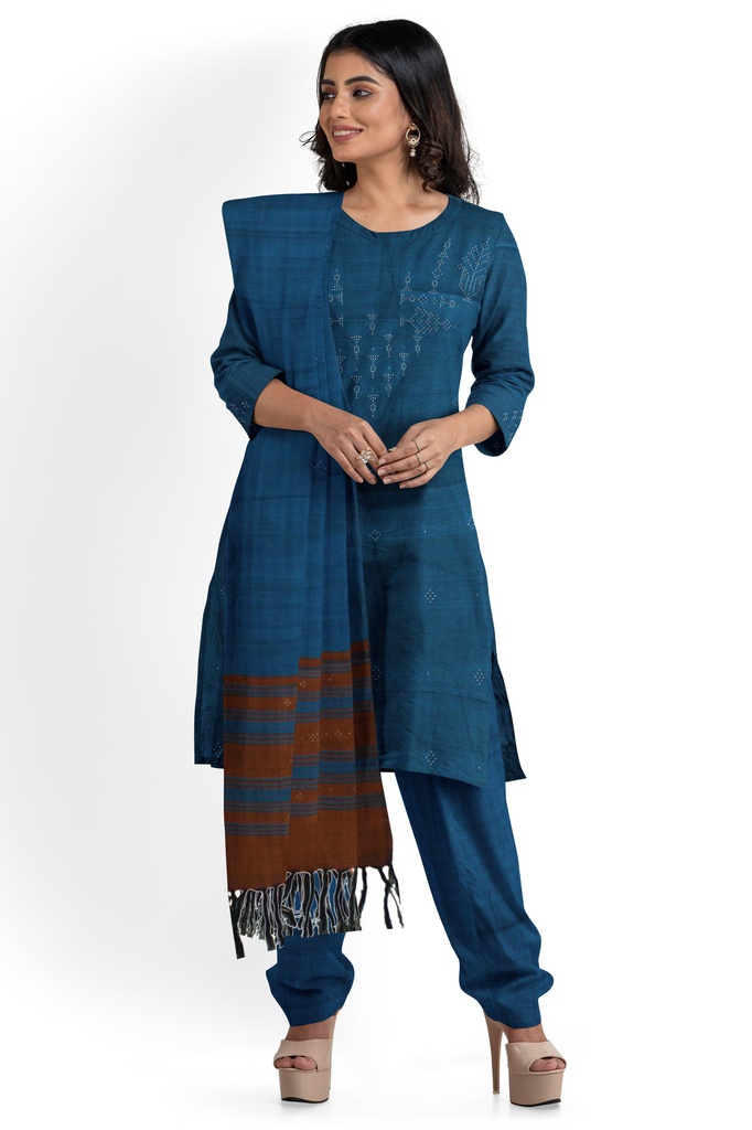 Handwoven Cotton Tangaliya Suit Set/Dress Material