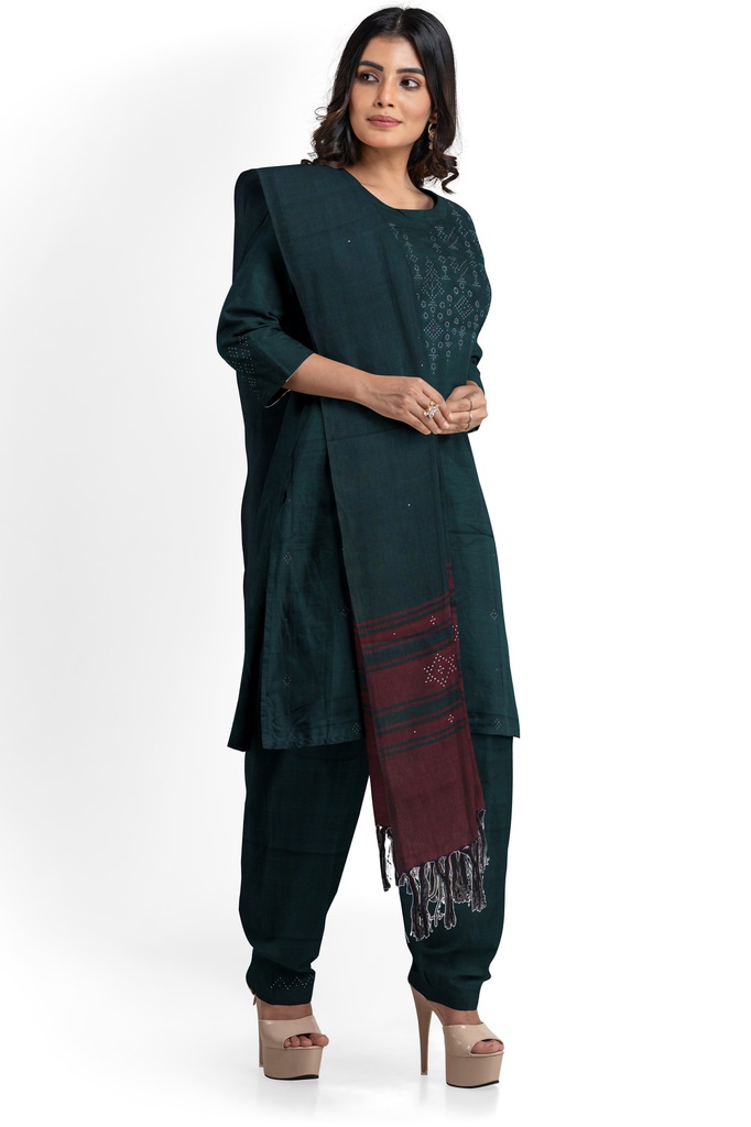 Handwoven Cotton Tangaliya Suit Set/Dress Material