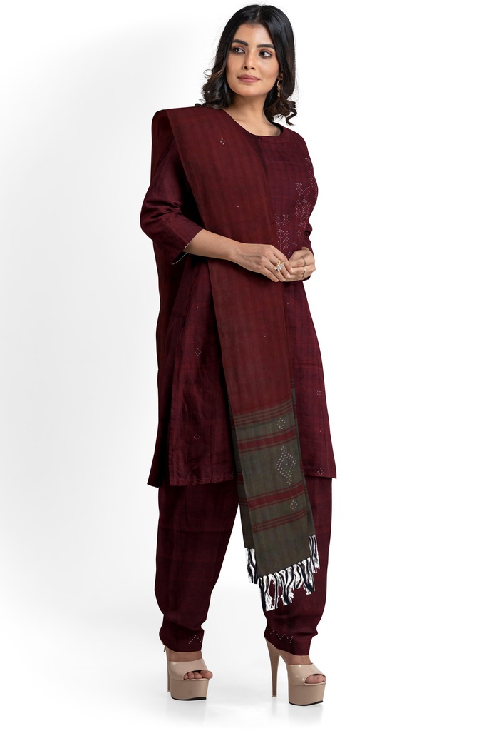 Handwoven Cotton Tangaliya Suit Set/Dress Material