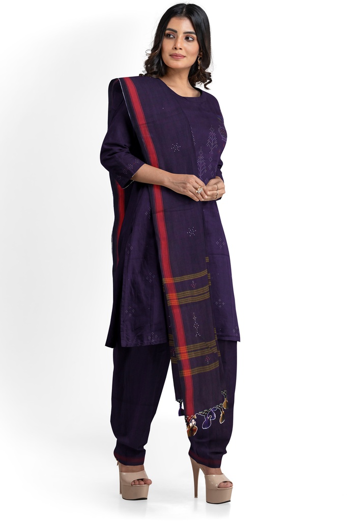 Handwoven Cotton Tangaliya Suit Set/Dress Material