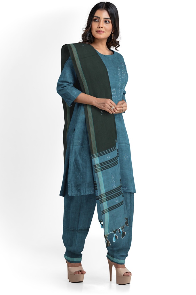 Handwoven Cotton Tangaliya Suit Set/Dress Material