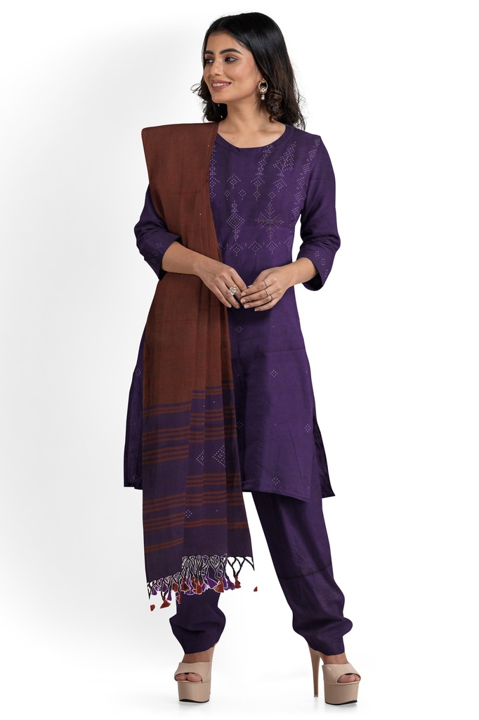 Handwoven Cotton Tangaliya Suit Set/Dress Material