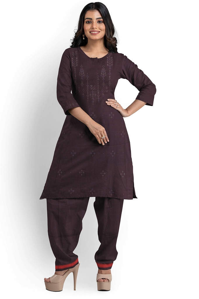 Handwoven Cotton Tangaliya Suit Set/Dress Material