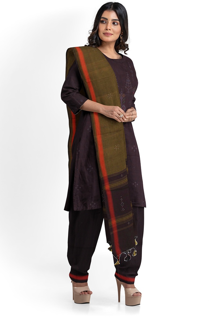 Handwoven Cotton Tangaliya Suit Set/Dress Material