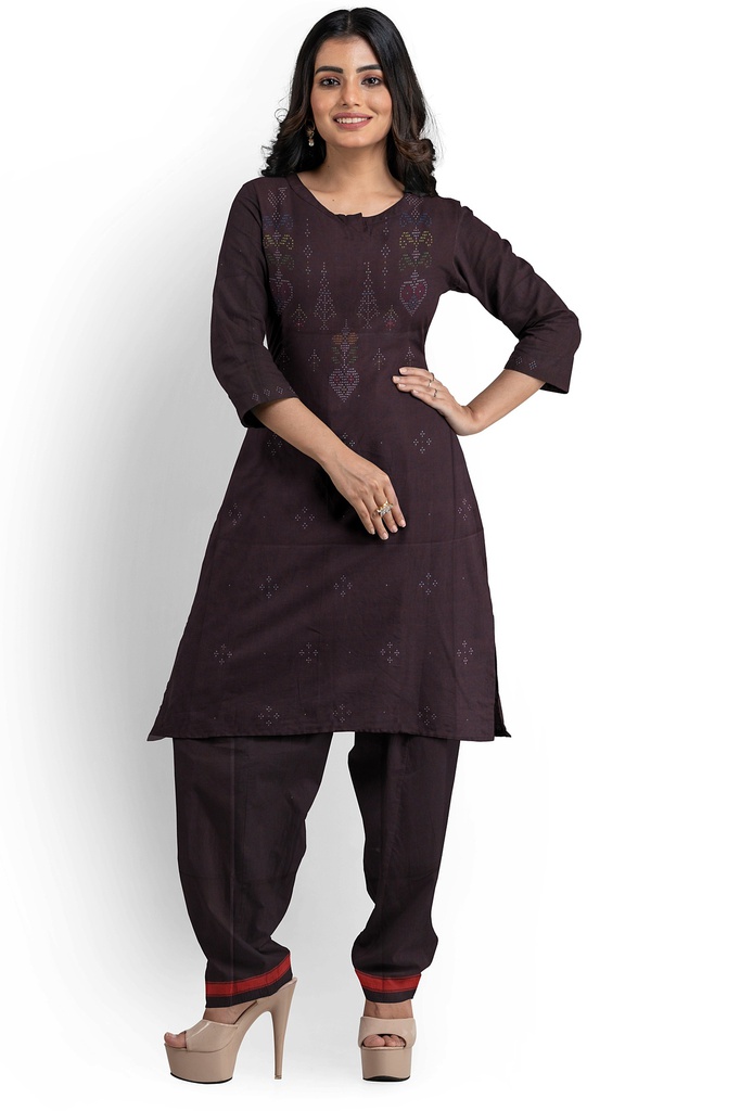 Handwoven Cotton Tangaliya Suit Set/Dress Material