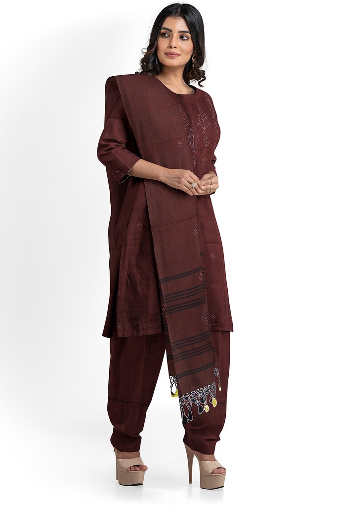 Handwoven Cotton Tangaliya Suit Set/Dress Material