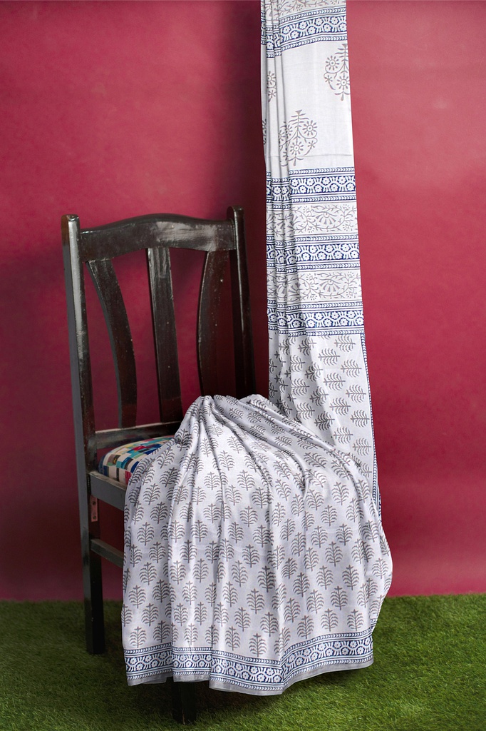 Hand Block Print Cotton Saree