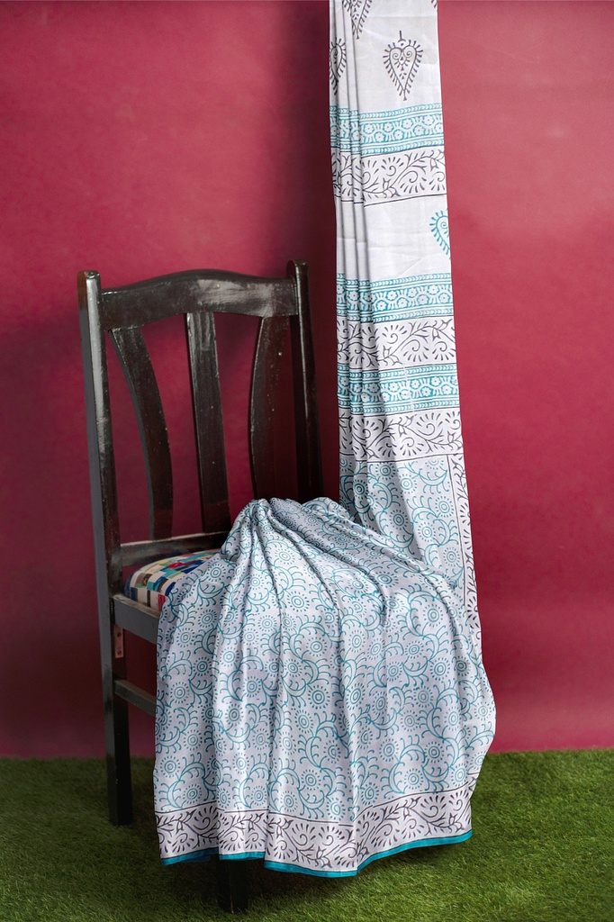 Hand Block Print Cotton Saree