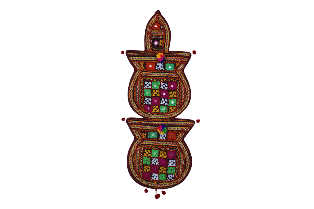 Multicolour Hand Embroidered Letter Holder