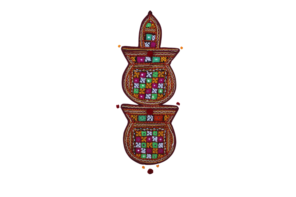 Multicolour Hand Embroidered Letter Holder