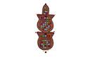 Multicolour Hand Embroidered Letter Holder