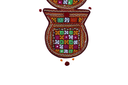 Multicolour Hand Embroidered Letter Holder
