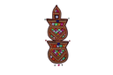 Multicolour Hand Embroidered Letter Holder