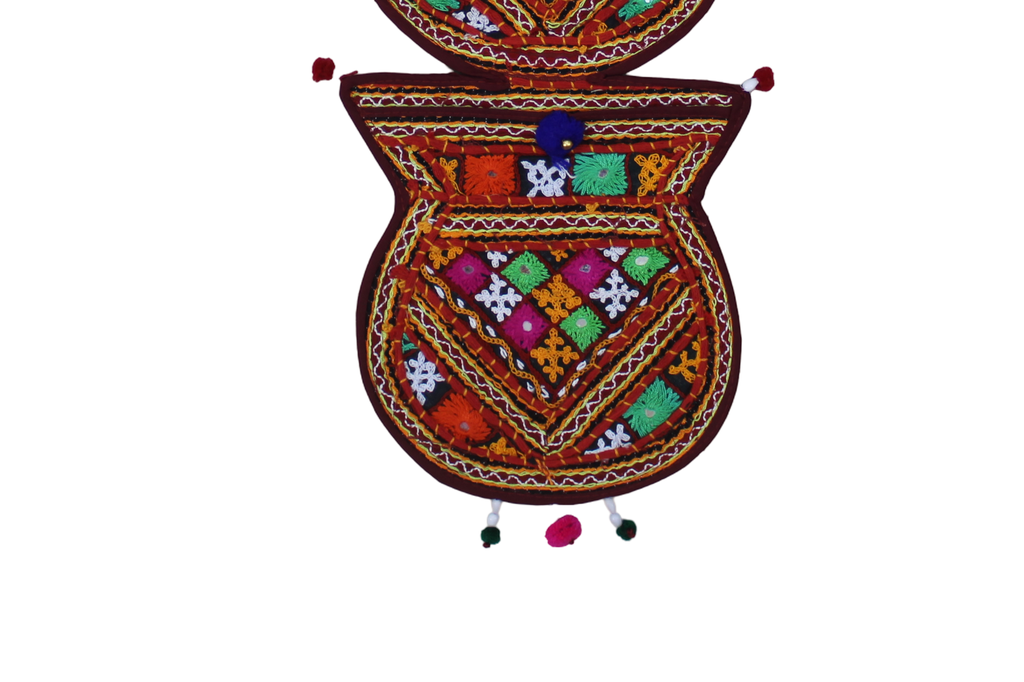 Multicolour Hand Embroidered Letter Holder