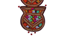 Multicolour Hand Embroidered Letter Holder