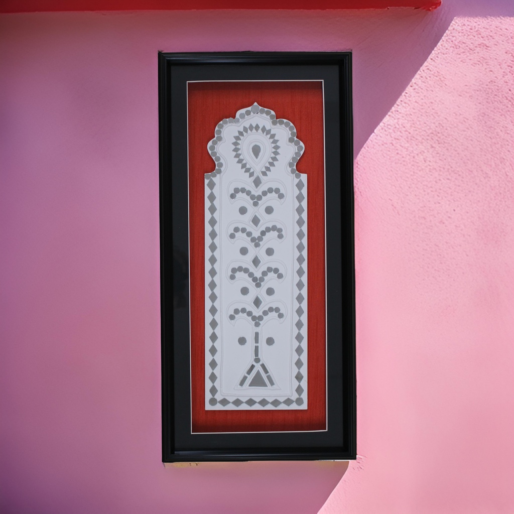 Handcrafted Mud &amp; Mirror Work Wall Hanging / Frame