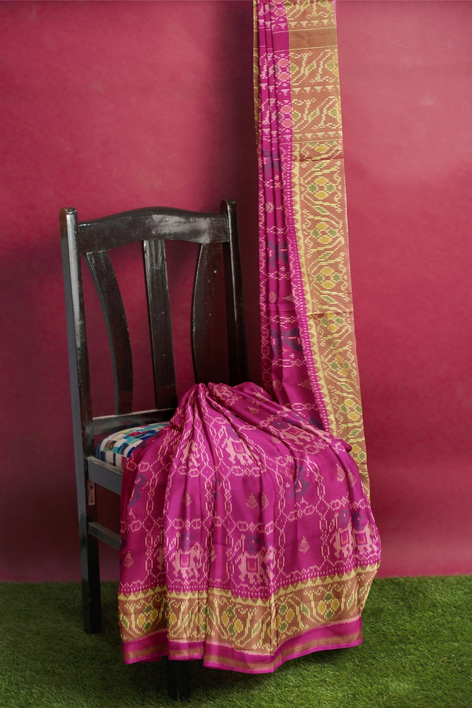 Handloom Single Ikat Silk Patola Saree