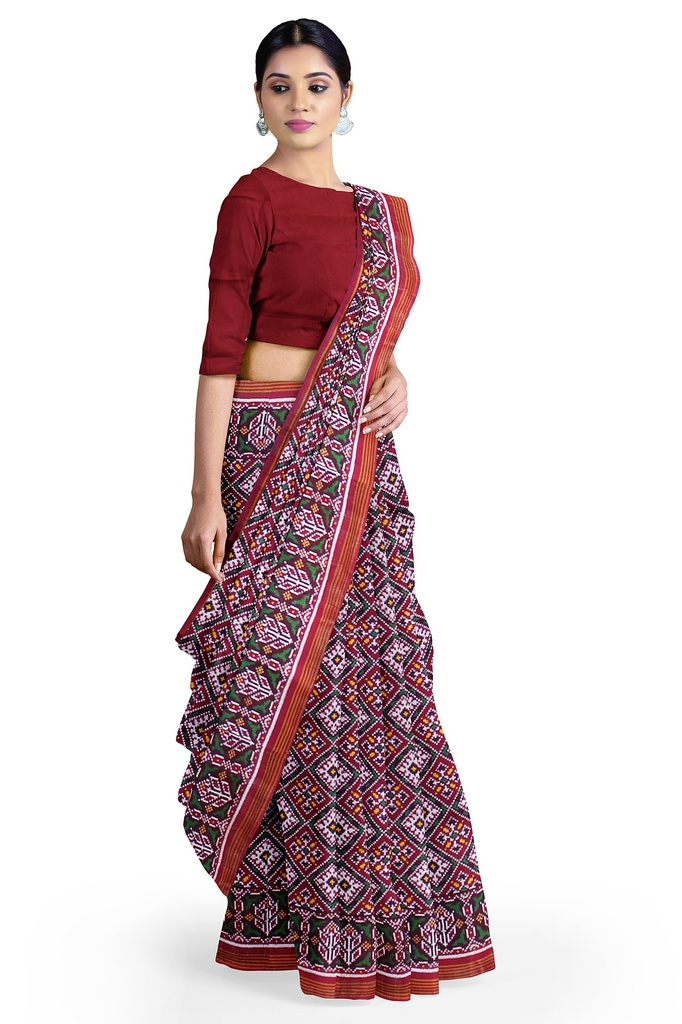 Handwoven Double Ikat Silk Patola Saree